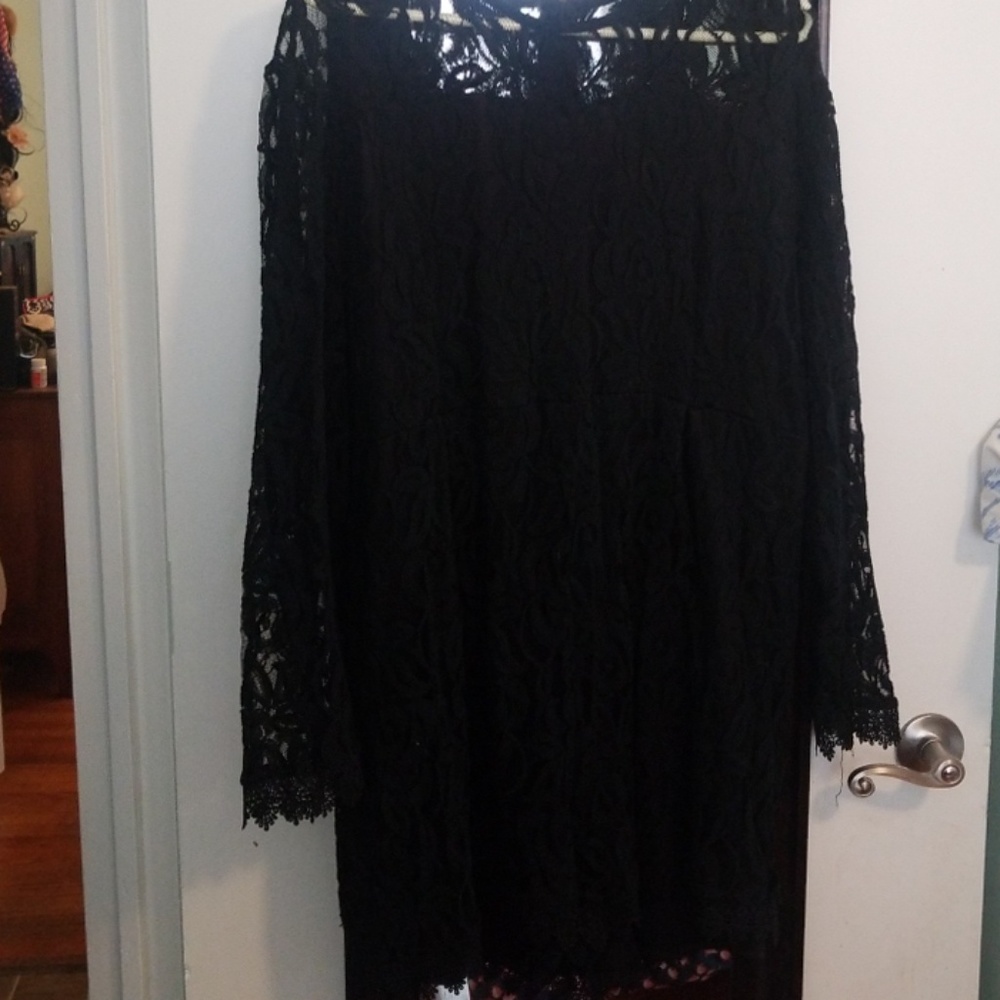 Black lace romper